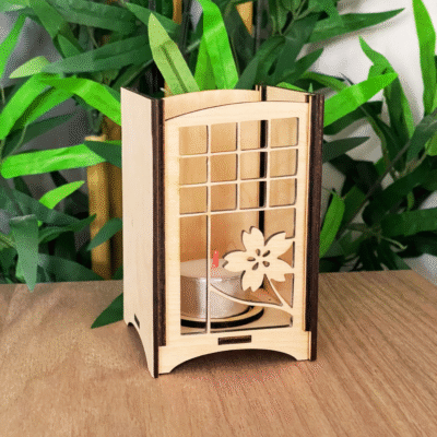 Photophore japonais en bois 🌸