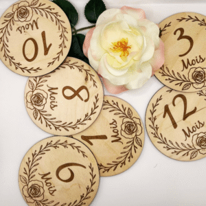 Cartes étapes bébé – de 1 à 12 mois, recto-verso