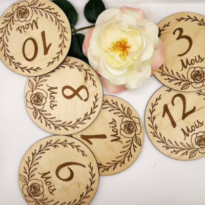 Cartes étapes bébé – de 1 à 12 mois, recto-verso